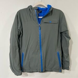 REI Boy’s Gray Blue Windbreaker Insulated Full Zip Jacket Youth Size XL 18